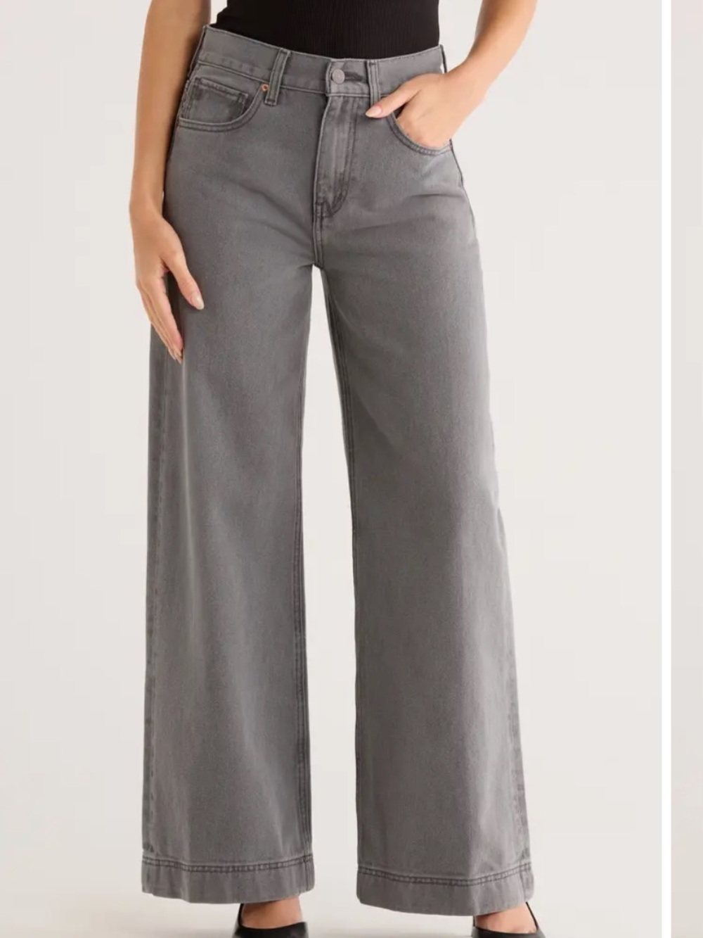 Ética Devon Wide Leg Moonshine Jeans in Gray